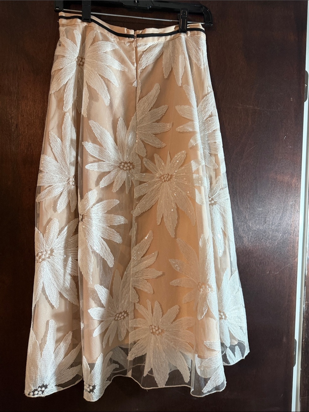 Eva Franco Anthropologie Floral Lace Midi Skirt- 6P - Picture 3 of 4